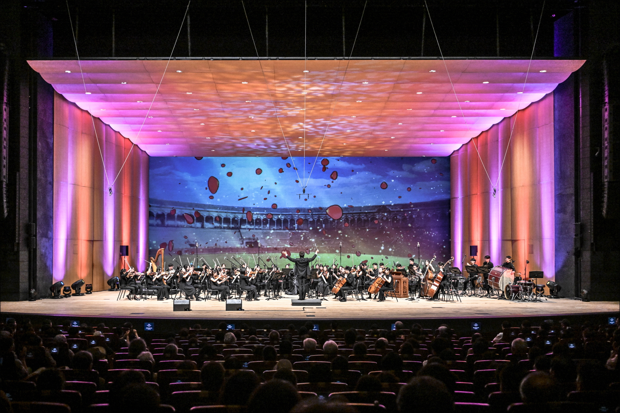 여름 가족 음악회 멀티미디어 이미지