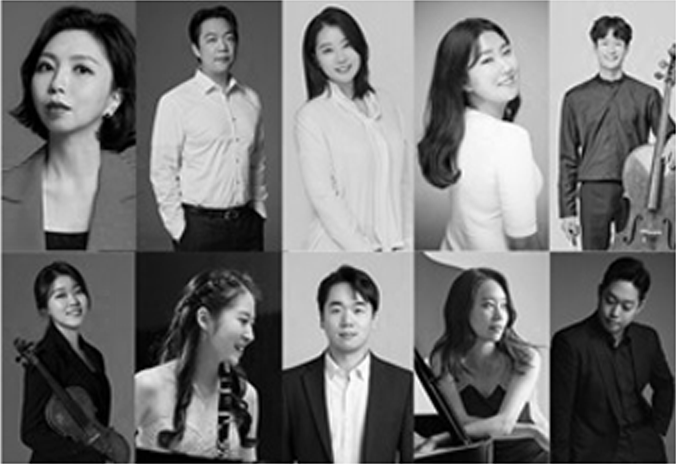 프로필 사진 디자인 예시 (여러명일 경우) 이미지